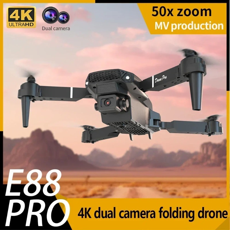 E88 Mini Drone 4K HD Camera Wi - đánh giá và giá Drone Kit Tricopter
